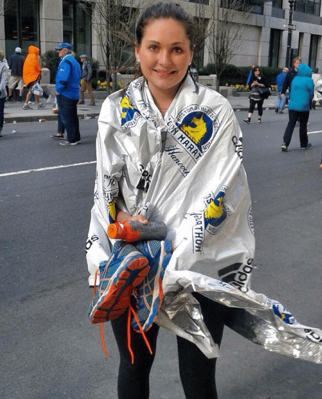 Boston marathon finisher