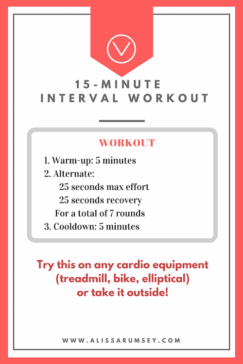 Three Interval Training Workouts | Alissa Rumsey Nutrition and Wellness