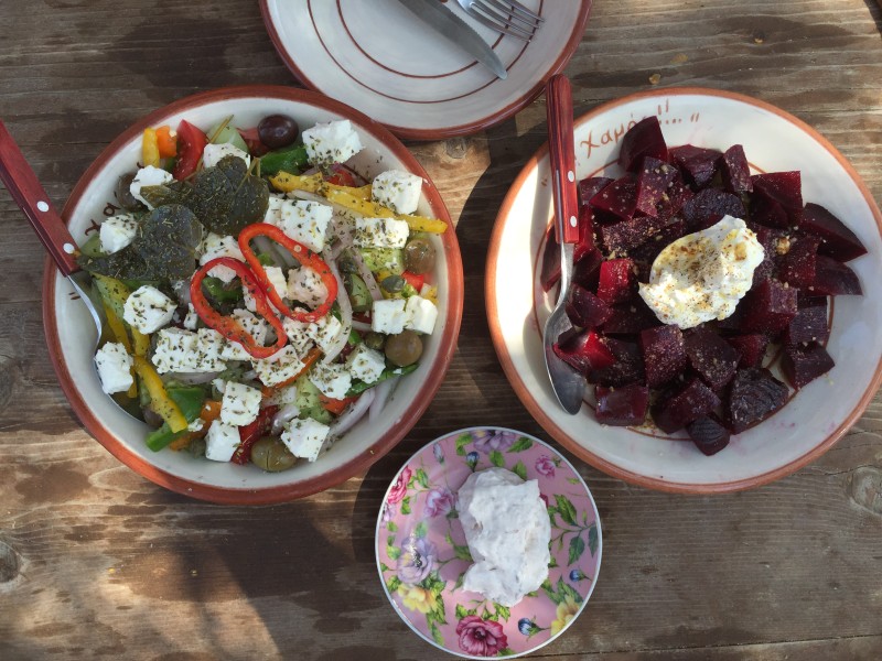 Greek lunch in Milos