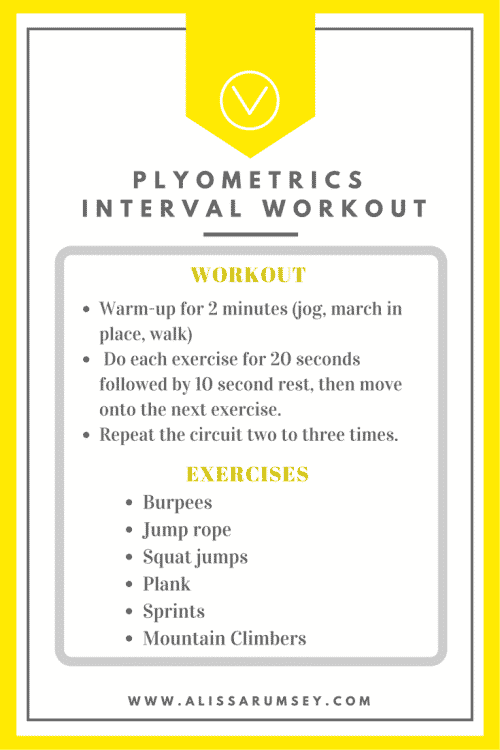 Plyometrics interval workout