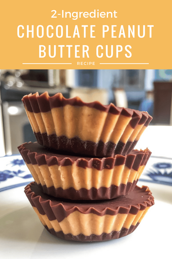 2-Ingredient Chocolate Peanut Butter Cups