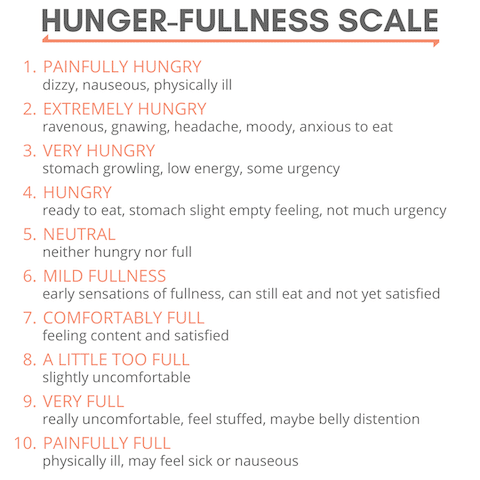 Hunger-fullness scale