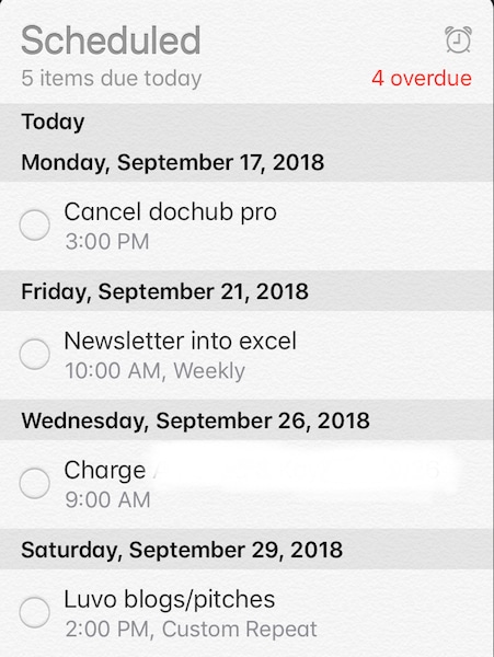 iphone reminders productivity