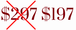 regular price $297, sale price $197 regular price $297, sale price $197