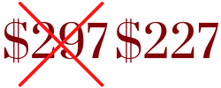 regular price $297, sale price $227 regular price $297, sale price $227