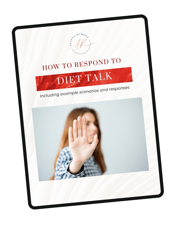 how to respond to diet talk free resource